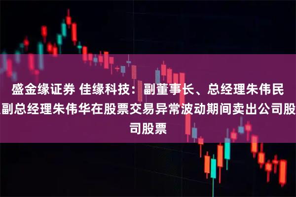 盛金缘证券 佳缘科技：副董事长、总经理朱伟民及副总经理朱伟华在股票交易异常波动期间卖出公司股票